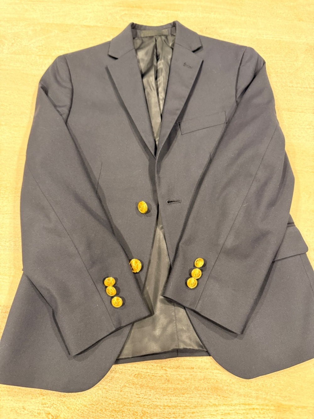 Ralph Lauren Navy Blue Boys Blazer with Gold Buttons